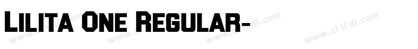 Lilita One Regular字体转换